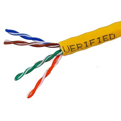 X-MEDIA CB CABLE TP5E1K UTP NIVEL 5 RJ45 305M AMARILLO